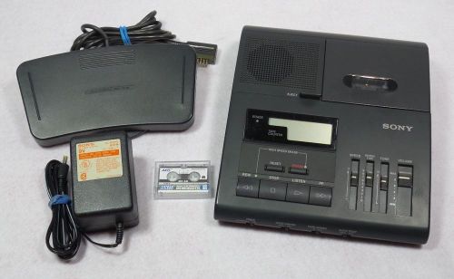 Sony BM-840 MicroCassette Transcriber 2 Speed w/ FS-85 Foot Pedal Complete Works