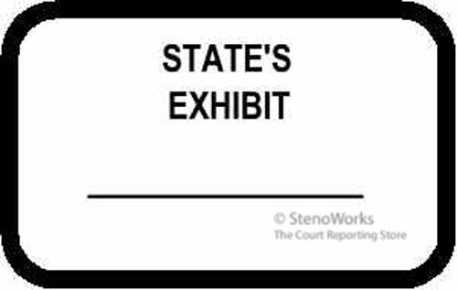 State&#039;s exhibit labels stickers white  492 per pack for sale