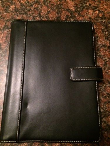 CLASSIC BLACK Sim. LEATHER | Spiral Wire-bound Planner Cover Franklin