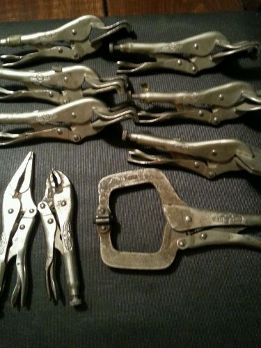 Lot of 9 Body Clamps by Vise Grip