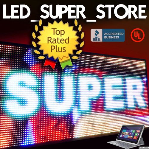 Super led sign™ 22&#034; x 79&#034; full color p15 programmable outdoor message open board for sale