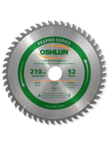 Oshlun SBFT-210052 210mm 52 Tooth FesPro Crosscut Saw Blade for Festool TS 75 EQ