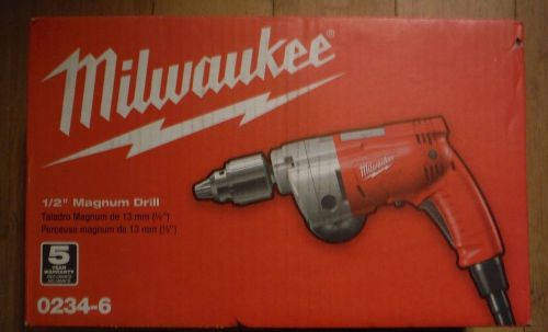 Milwaukee 0234-6 Magnum 5.5 Amp 1/2-Inch Drill Contractor Grade Power Tools NIB