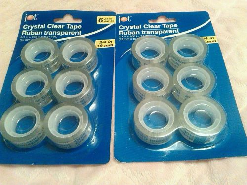 12 roll of Crystal Clear Tape Dispense 2 Packs
