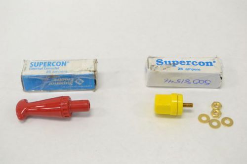 LOT 2 NEW SUPERIOR ASSORTED PS25GR PS25GY TEST PLUG SOCKET 25A AMP B222535