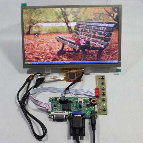 Dvi+vga lcd controller board+10.2&#034; hsd100ifw1 claa102na0acw 1024*600+multi-touch for sale
