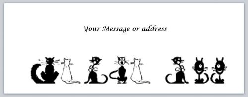 30 Personalized Return Address Labels Cats Buy 3 get 1 free (ct232)