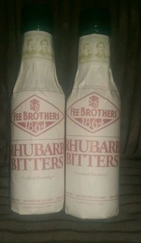 2 x Fee Brothers Rhubarb Cocktail Bitters 5 oz  Drink Mixology Bar Pub Flavor