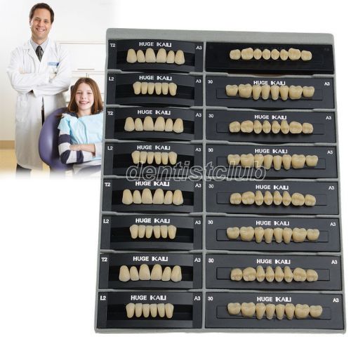 FDA CE Proved Dental new Synthetic Resin False Tooth Denture 28pcs/set T2 A3