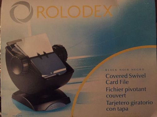 Rolodex 67242 Rolodex Covered Rotary Card File Swivel 200 Sleeves 400-Card
