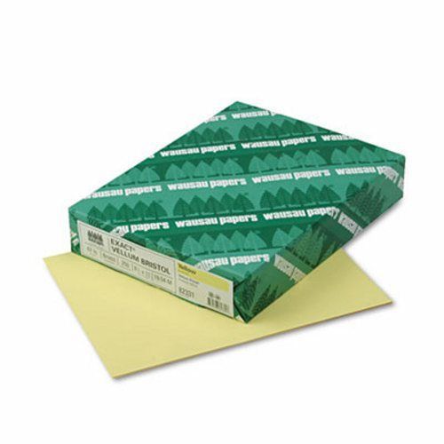 Wausau Paper Bristol Cover Stock,  8-1/2 x 11, Yellow, 250 Sheets (WAU82331)
