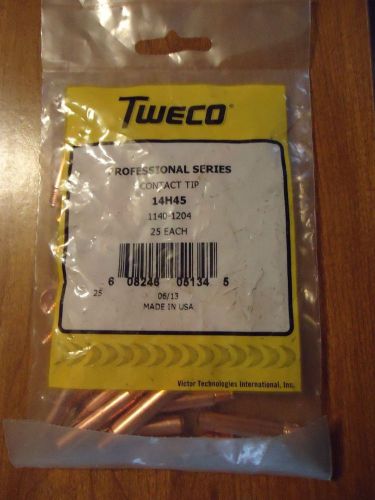 TWECO PROFESSIONAL SERIES CONTACT TIPS PACK OF 25 TIPS 14H45