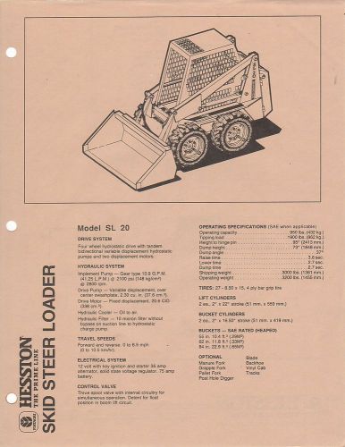 Equipment Brochure - Hesston - SL 20 - Skid Steer Loader (E2125)
