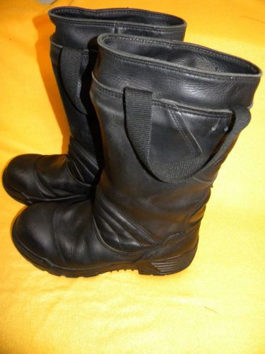 Globe shadow, firefighter 14&#034; all-black leather structural fire boot size -10 for sale