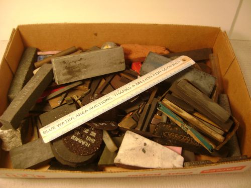 13 pounds of machinist, toolmaker, abrasive stones, wheels, sticks, round square for sale