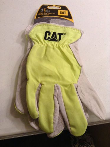 BOSS / CAT GLOVES CAT012109L Grain Pigskin Glove with Fluorescent Back Large D64