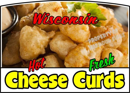 Wisconsin Cheese Curds Decal 14&#034; Concession Restaurant Food Truck Vinyl Sticker