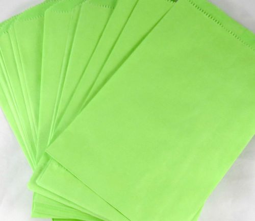 50 Lime Green Paper Bags Paper Bags 6&#034; x 9&#034;, Weddings Party Favors Merchandise