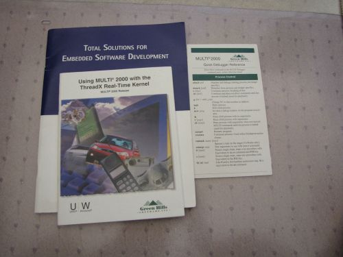 Green hills multi2000 user&#039;s guide software solution for embedded development for sale