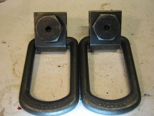 Two (2) used JERGENS side pull hoist ring 4,100 lbs / 3/4&#034; screw