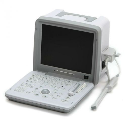 12 inch LCD Full Digital Portable Ultrasound Scanner +trans-vaginal probe+3D SW