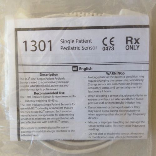 Single Patient Pediatric Sensor Pulseox Sensor 1301