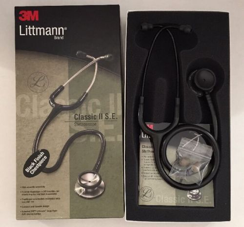 3M Littmann Classic II S.E. 28&#034; Stethoscope BLACK EDITION #2218BE New in Box