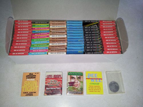 COLLECTABLE VINTAGE CONDOMS- 6 dozen condoms - -