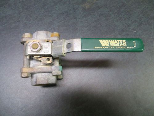 Watts regulator b6800 1&#034; pipe npt brass 3 piece full port locking ball valve for sale