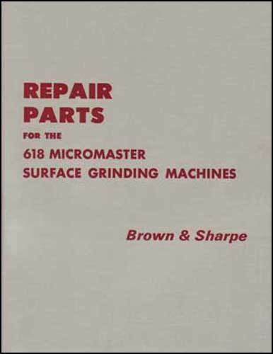 Brown and Sharpe 618 Micromaster Parts Manual Exploded