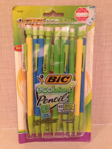 Brand New Lot of 14 Bic Ecolutions #2 Mechanical Pencils Medium 0.7mm