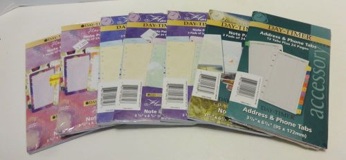 6 Day-Timer Sealed Flavia Note Pads &amp; 1 Address Phone Tabs 3.75 x 6.75, 6 Hole