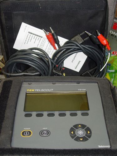 Tektronix ts100 telscout tdr cable fault detector with cable option 1, new bat. for sale