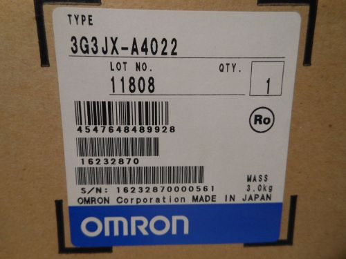 Omron Inverter 3G3JX-A4022 NEW 2.2kW Sysdrive 3HP AC Drive 480VAC