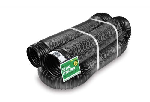 2 -Flex-Drain 51110 Expandable Landscaping Drain Pipe, Solid, 4-Inch by 25&#039;