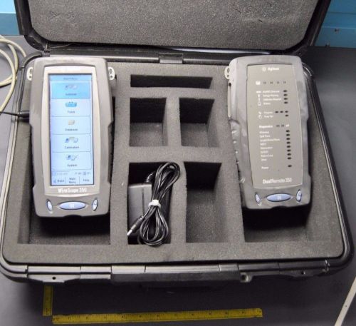 Hp/agilent wirescope + dualremote 350 cat5+cat6 multimode cable tester (4s for sale