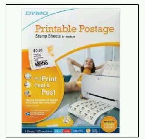 4 Packs DYMO Endicia Printable Postage, 24 Stamps Per Sheet, 8 Sheets per Pack