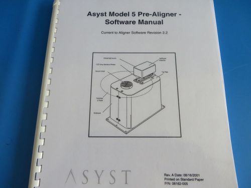 Asyst Model 5 Pre-Aligner Software Manual - Current to Software Rev. 2.2
