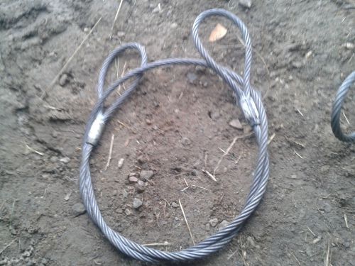 1/2&#034; inches X 8&#039; feet RIGGING wire rope cable sling EYE and EYE Lift
