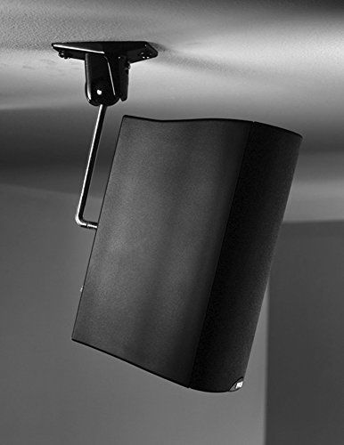OmniMount 10.0 Wall and Ceiling Audio Mount - Black with Stainless Steel
