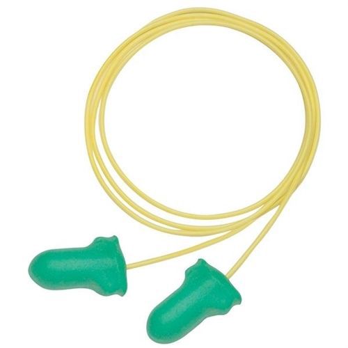 Howard Leight LPF30 - Ear Plugs Corded, 100/Bx, Green/Yellow