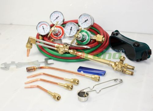 Gas Welding Cutting Kit Oxy Acetylene Oxygen Torch Brazing Fits VICTOR w/ Hoses