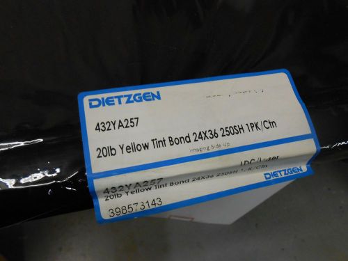 DIETZGEN 432YA257 20 LB YELLOW TINT BOND 24x36 250 SHEETS NOS