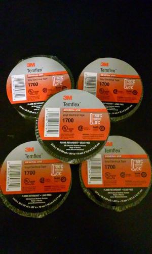 3M BLACK ELECTRICAL TAPE 5 PACK 1700