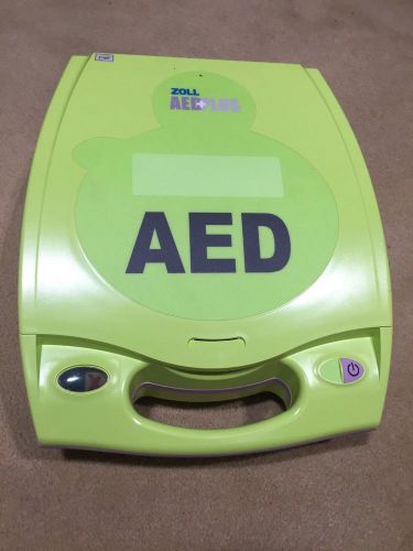 Zoll aed plus aed w/alarmed aed cabinet &amp; aed sign package for sale