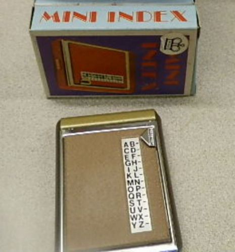 Vintage Mini Pocket Metal Slide Flip Travel Rolodex Phone Address Retro New