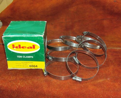 ( 8 ) LARGE STAINLESS STEEL HOSE / PIPE CLAMPS - NEW