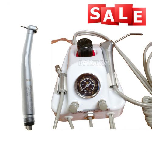 New dental portable turbine unit work with compressor 4 hole+ nsk high handpiece for sale