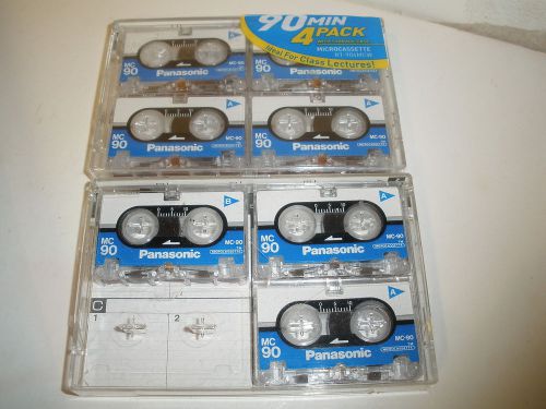 NEW package 90 min 4 pack microcassette Panasonic &amp; 3 extra tapes RT 904MCW