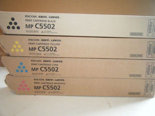 Ricoh Aficio MPC4502, MPC5502 Toner Cartridge set of 4